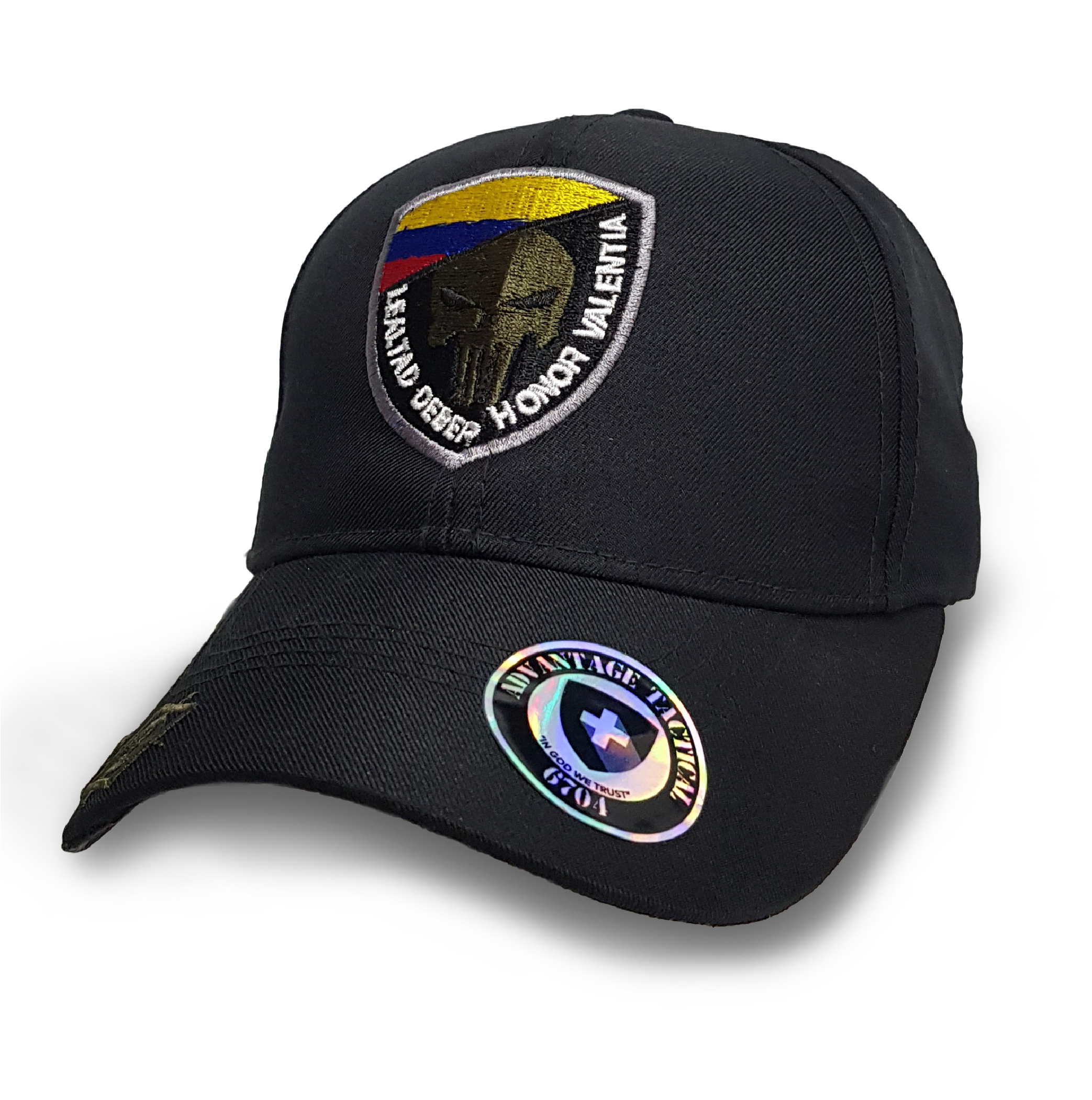 Gorra Punisher de Advantage 6704, diseñada para ofrecer calidad, comodidad y estilo en tus actividades al aire libre y exploraciones.